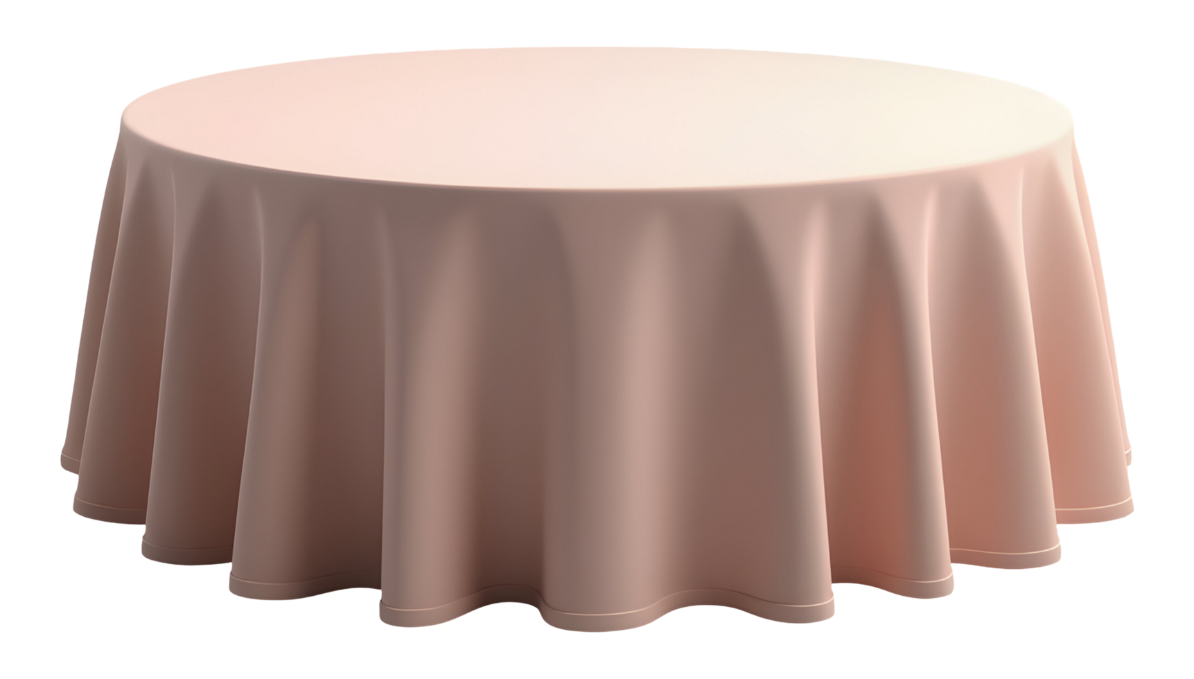 Round table is covered with cloth, simple and elegant png