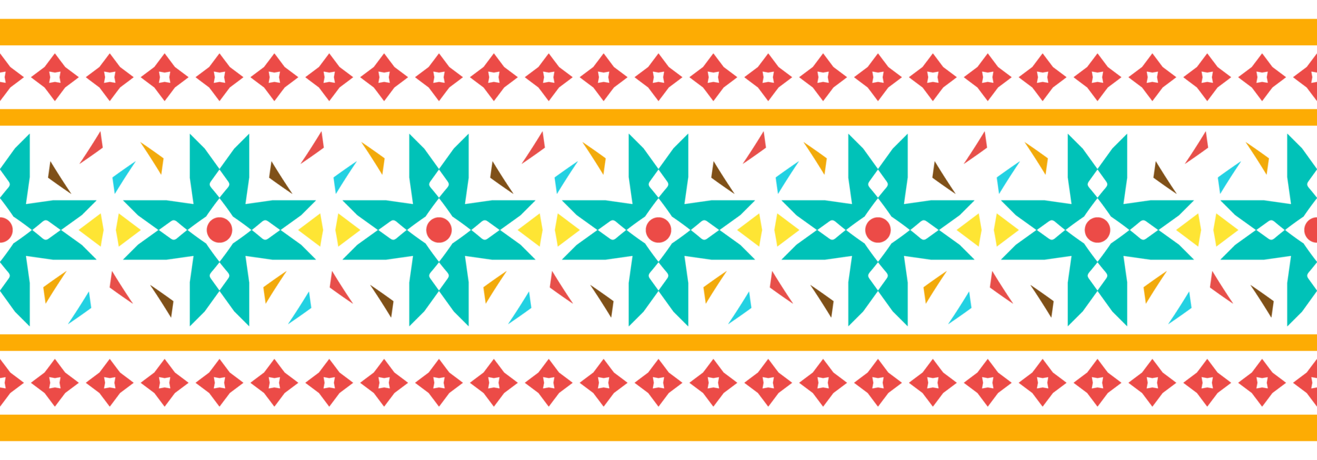 Navajo ethnic oriental border design with geometric aztec textile elements. png
