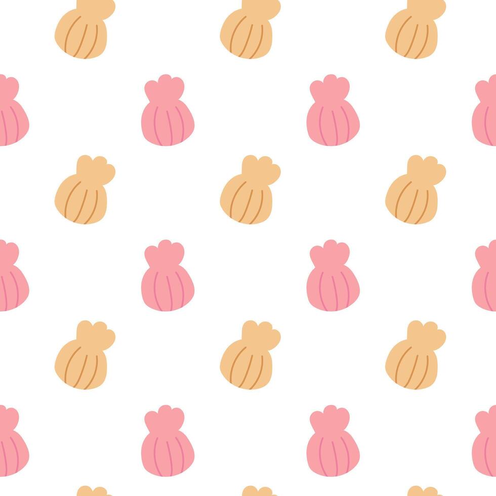 flat seamless pattern with shell vector