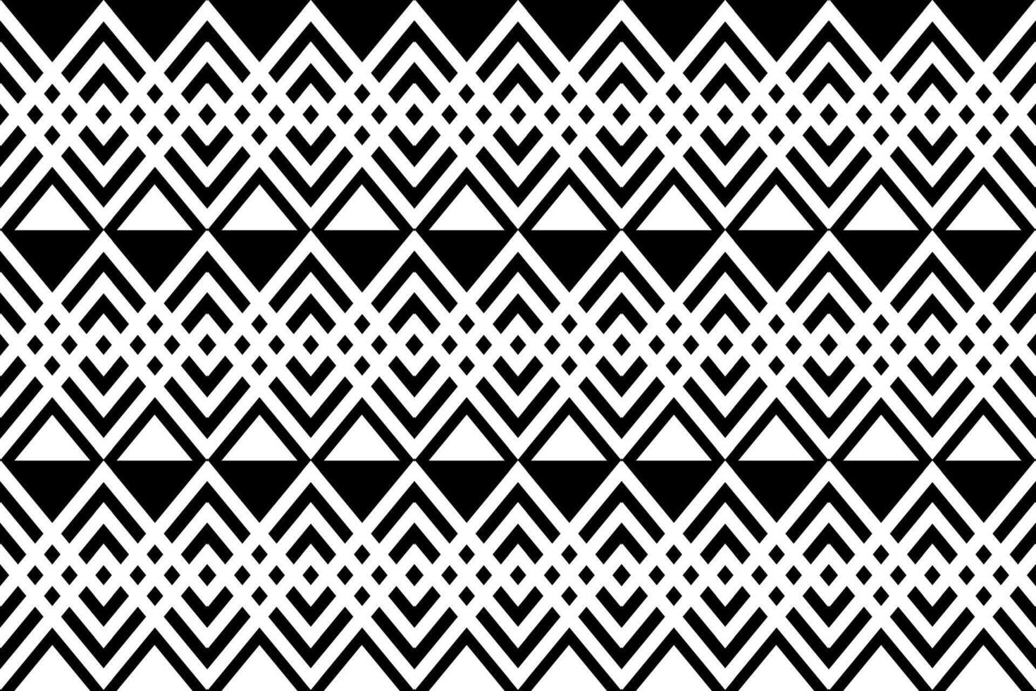 Pixelated Ethnic Design in Black and White vector