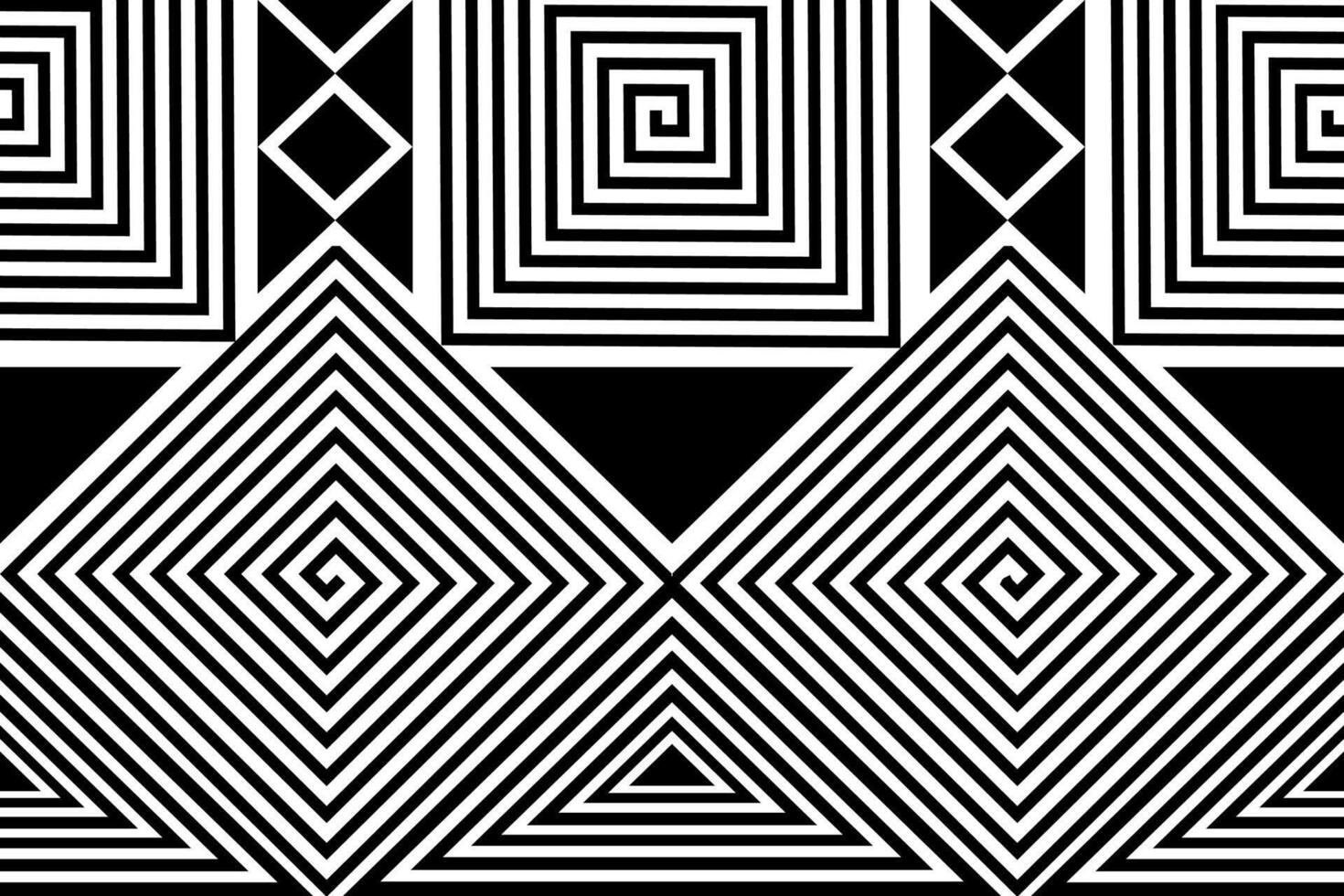 Folk Inspired Abstract Geometric Pattern vector
