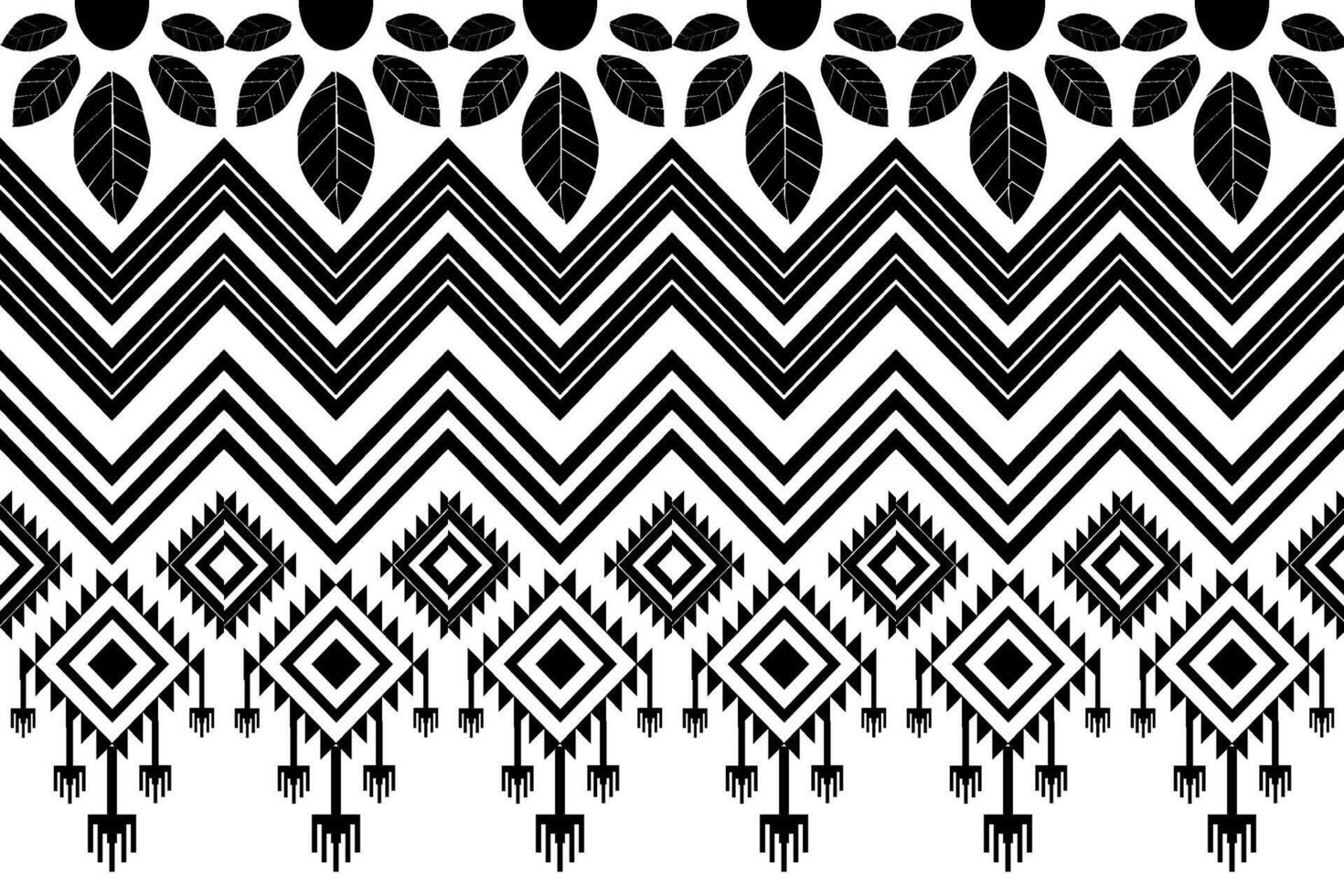 Ethnic Decorative Elements in Line Art Form vector