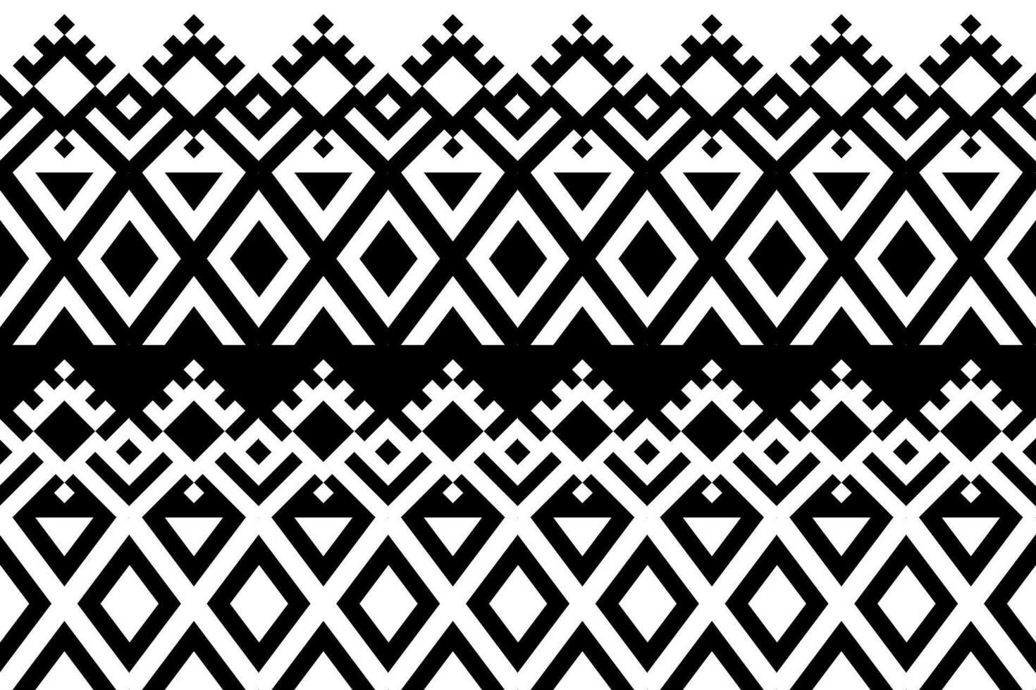 Hand Drawn Tribal Pattern with Abstract Forms vector