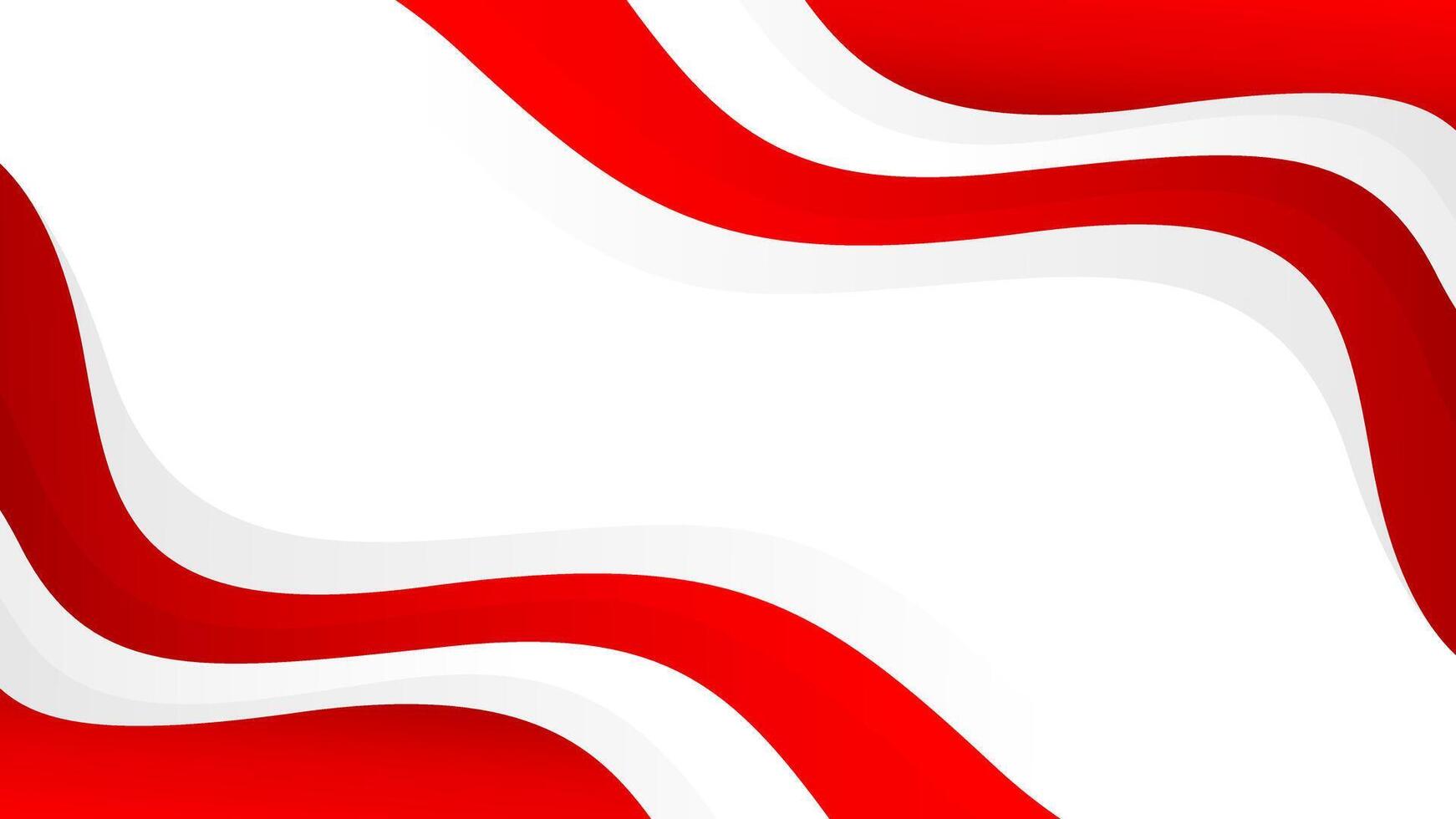Abstract red and white wave background, design vector
