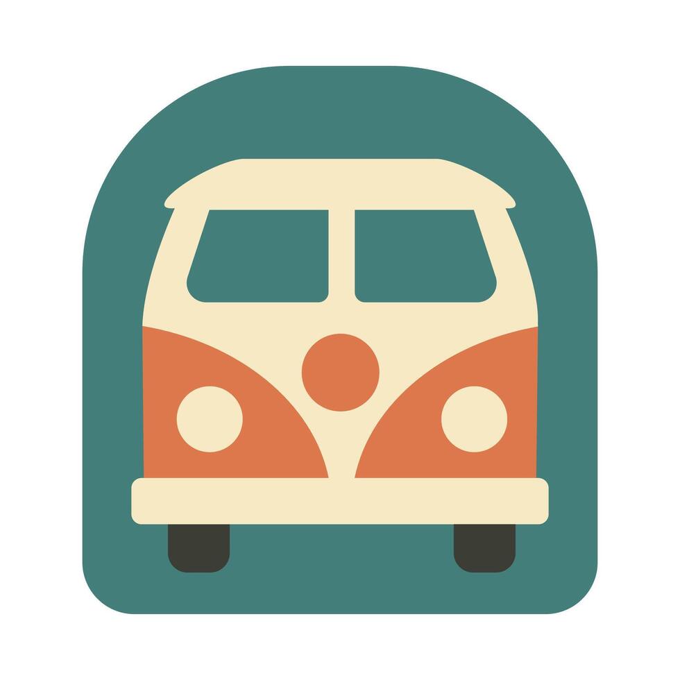 Vintage van in a retro style design vector