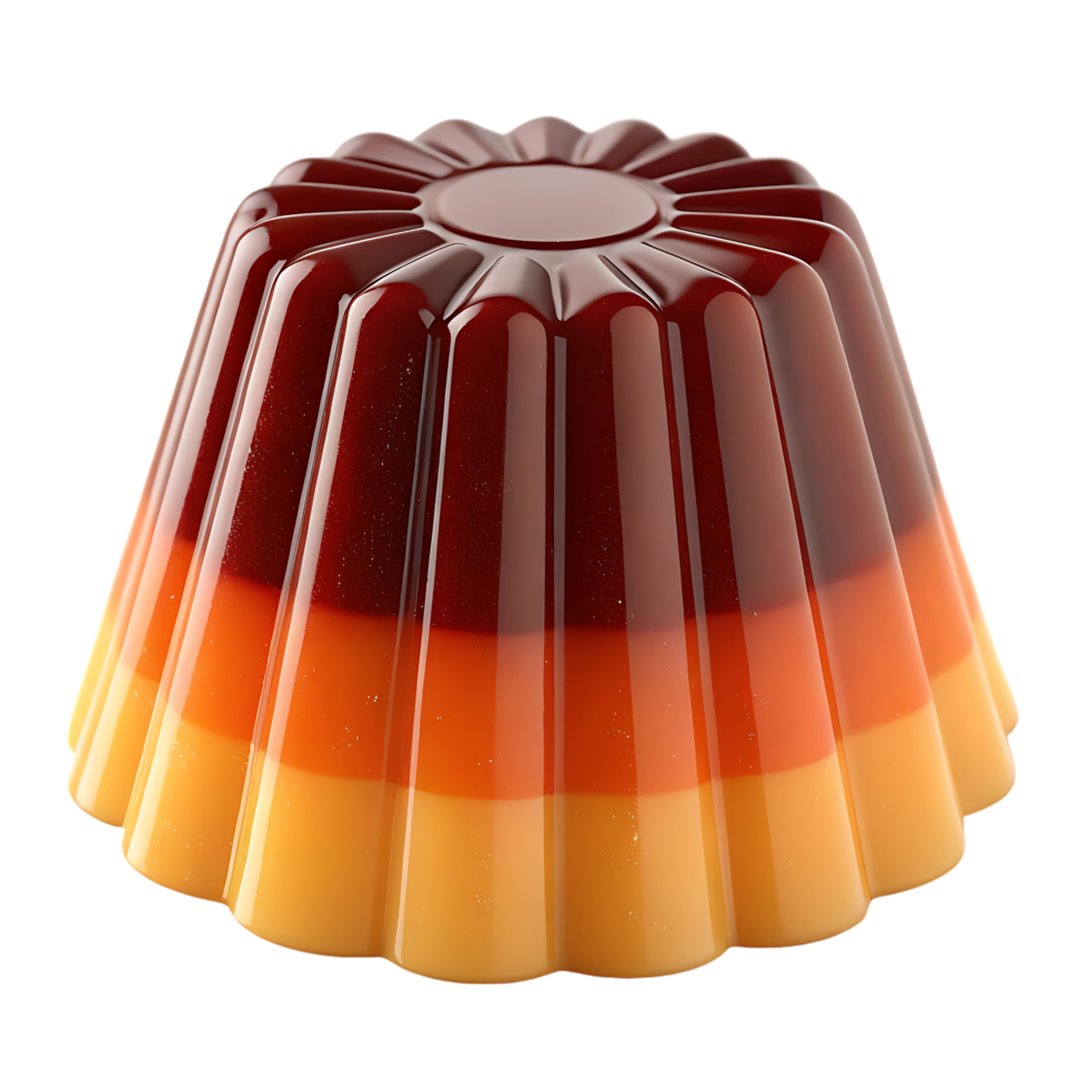 Layered jelly dessert isolated on transparent background png