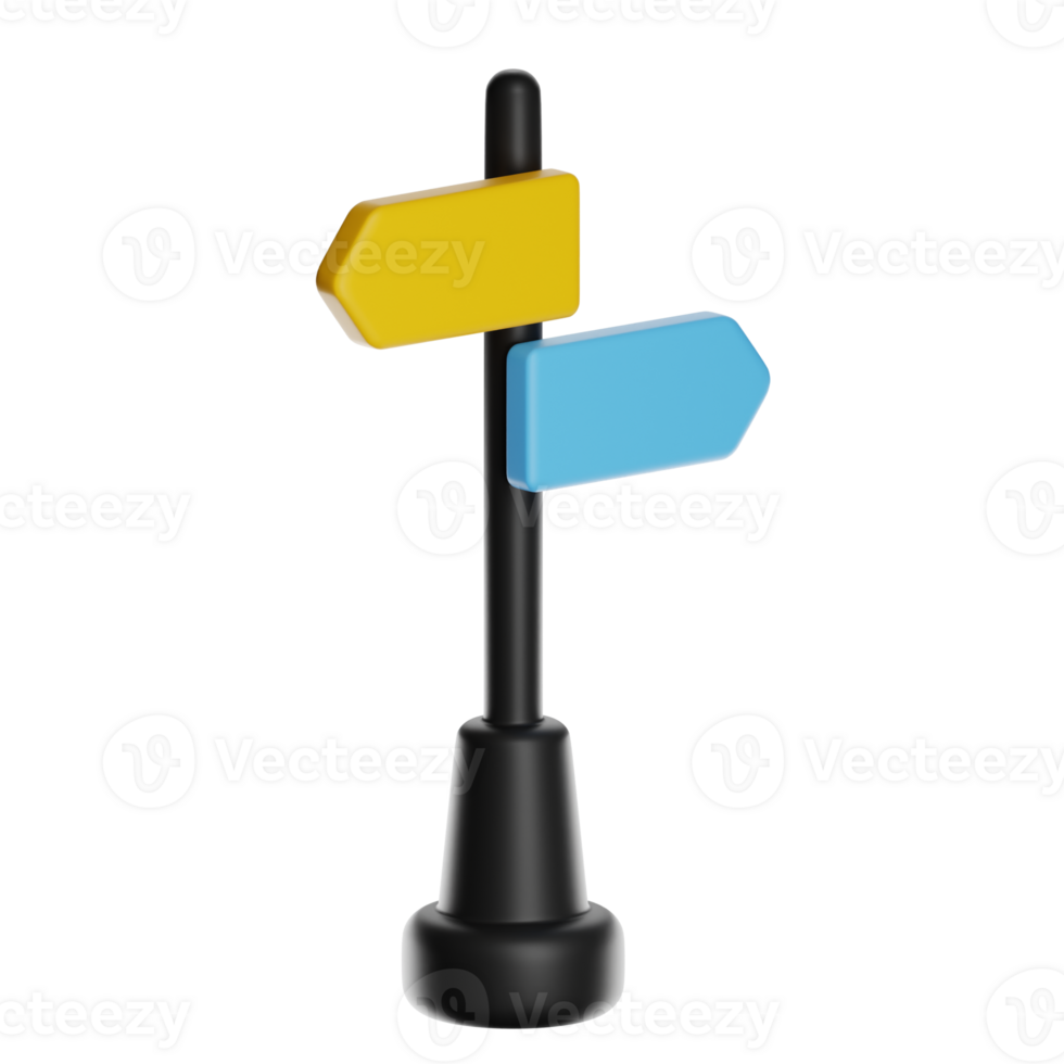 Colorful signpost with arrows png