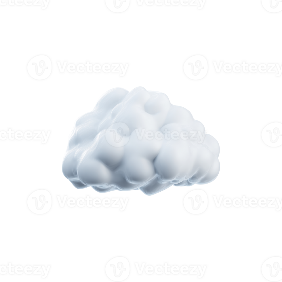 3D Of A Cloud. Symbolizes Cloud Computing And Data Storage Isolated On Transparent Background png