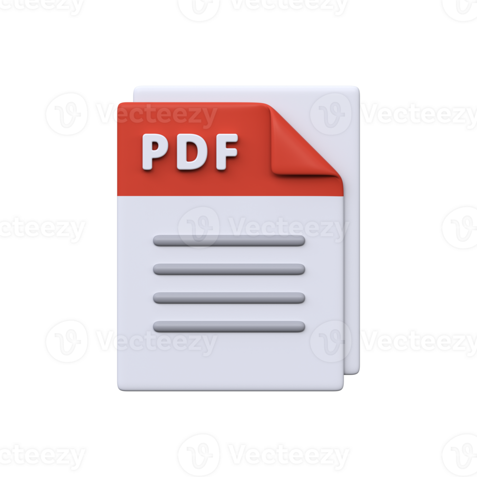 pdf déposer, format, 3d icône. document format pour numérique visualisation, impression, et fichier partage. png