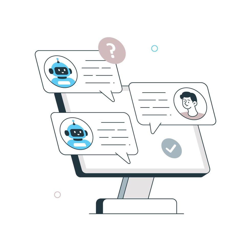 Ai Chat History illustration. EPS 10 File vector