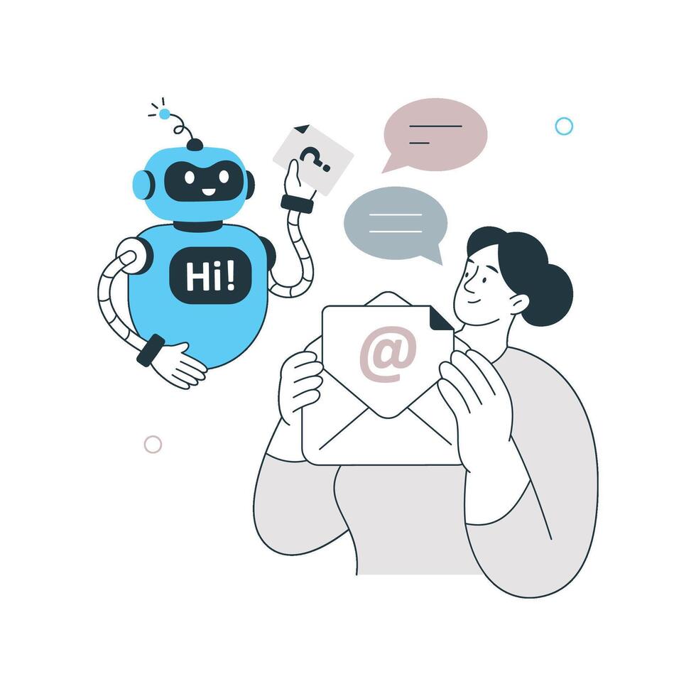 Automation Bot illustration. EPS 10 File vector