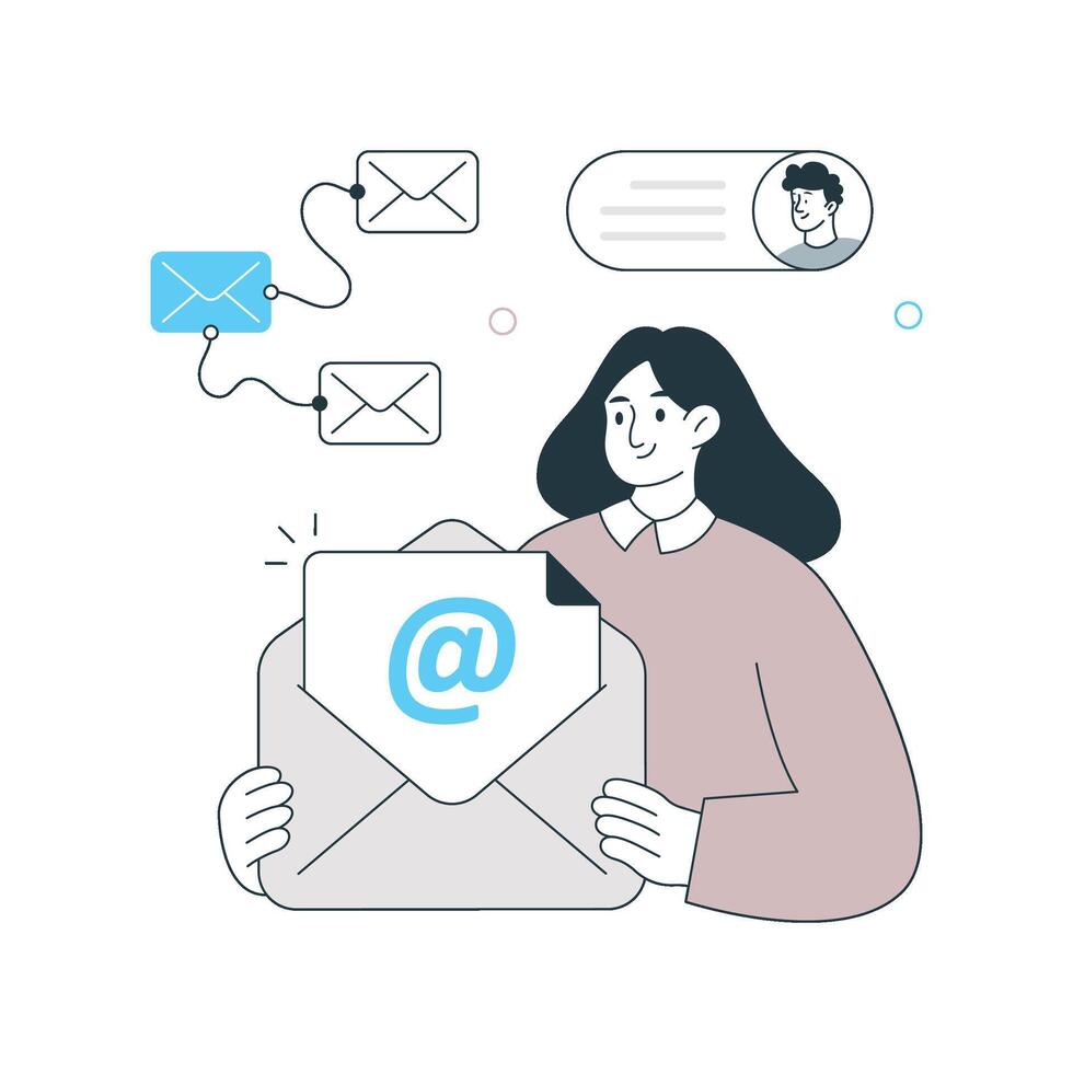 Email Organization illustration. EPS 10 File vector