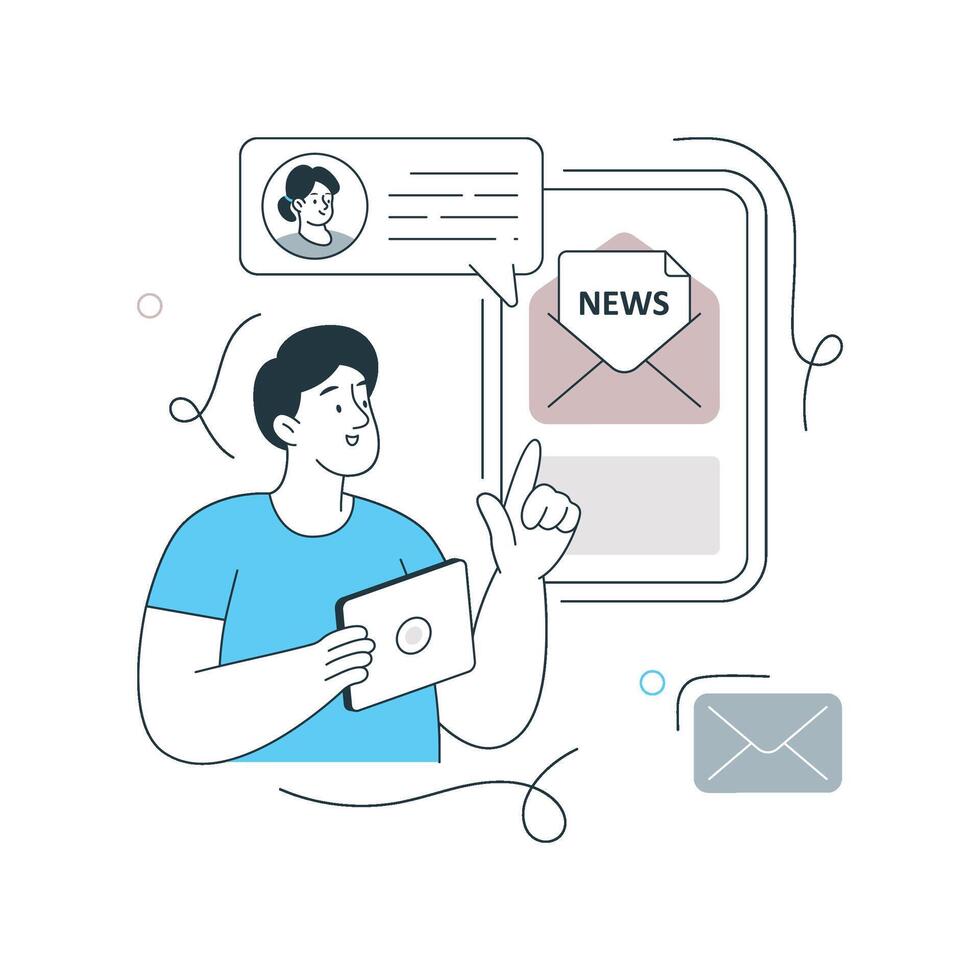 Newsletter illustration. EPS 10 File vector