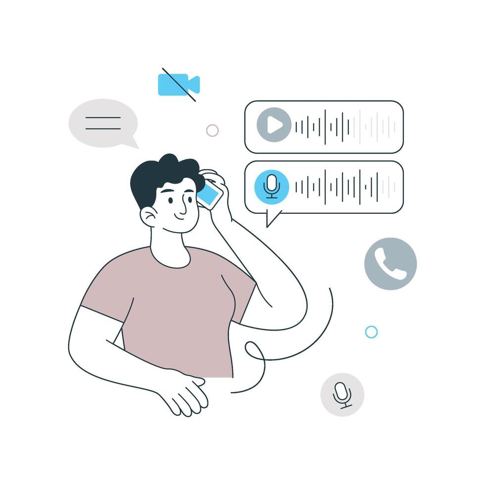 Voice Call Illustration. EPS 10 File vector