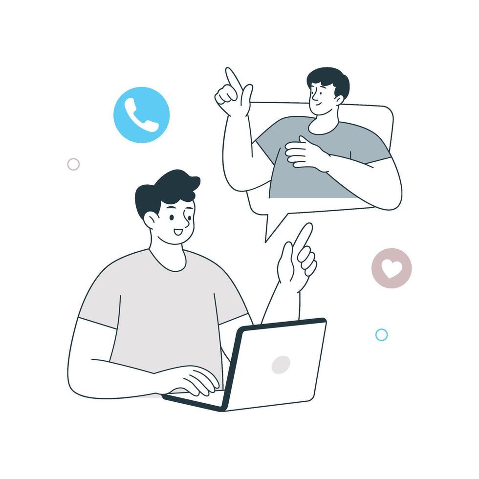 Call Illustration. EPS 10 File vector