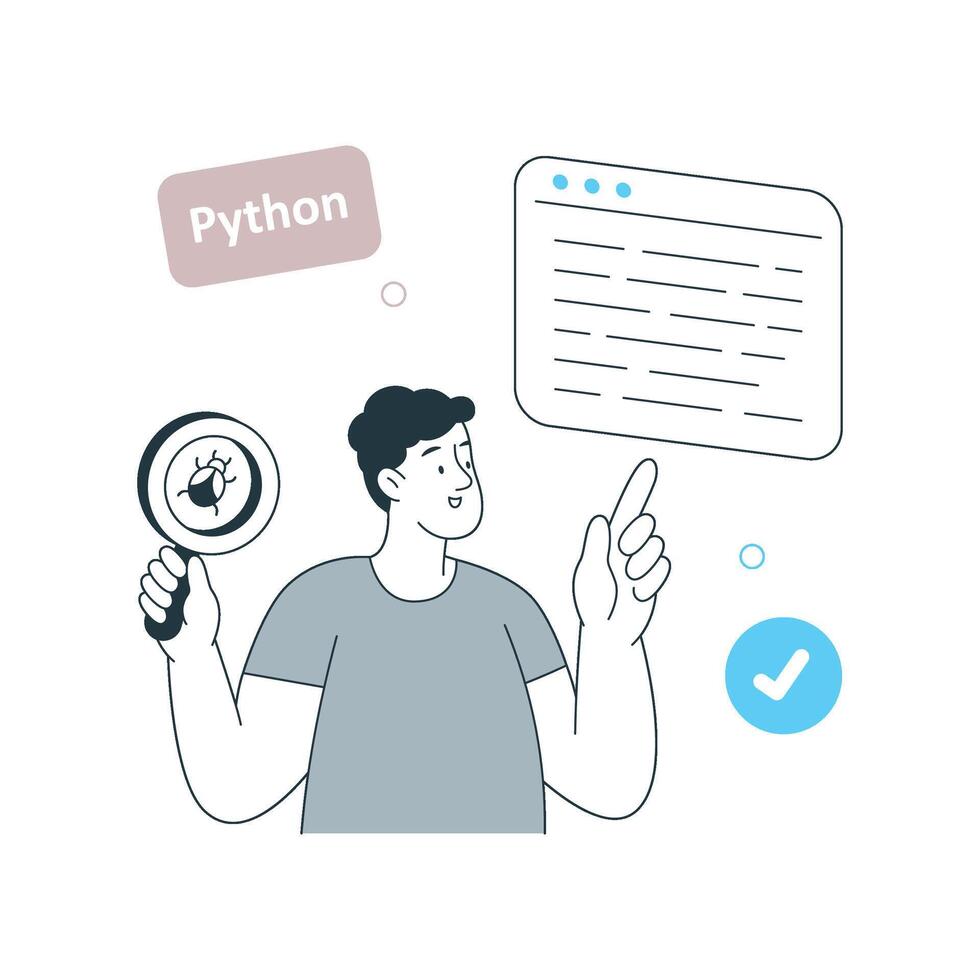 Programmer Illustration. EPS 10 File vector