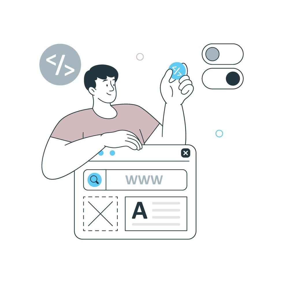 Web Designer Illustration. EPS 10 File vector