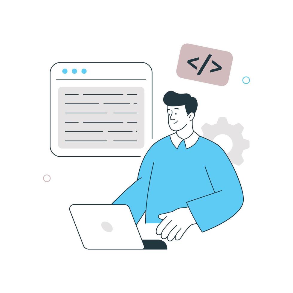 Software Developer Illustration. EPS 10 File vector