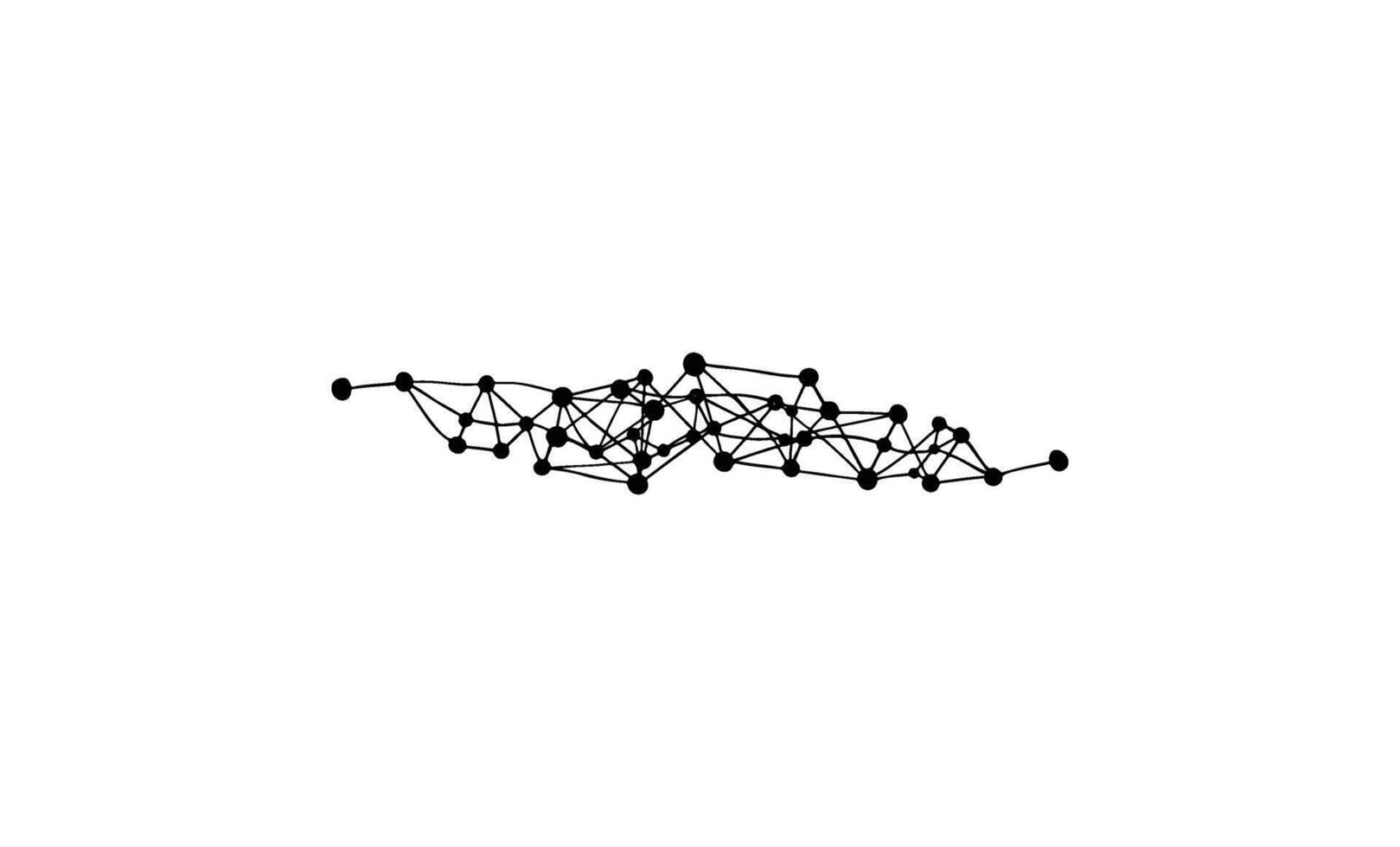 Abstract geometric network black lines and nodes on white background vector