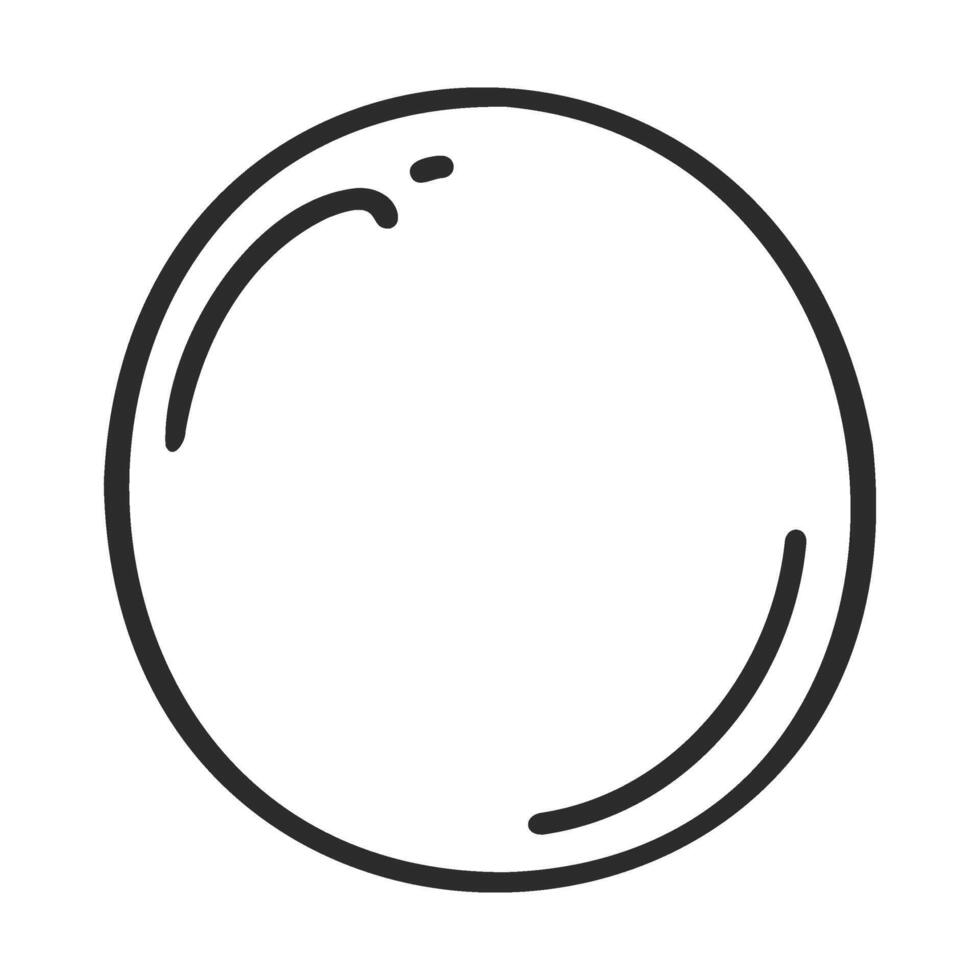Simple black and white outline of a circle with small dot vector