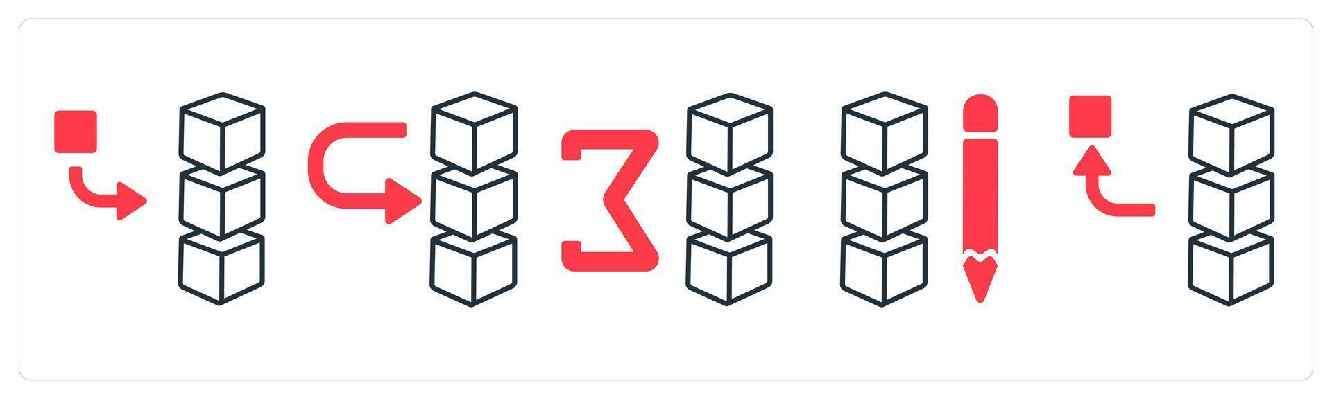 un conjunto de 5 5 mezcla íconos como añadir pila, moverse conducir datos, suma de conducir en rojo color vector