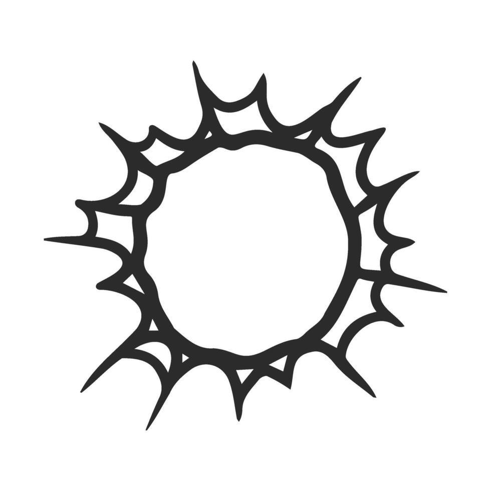 Abstract sunburst design with jagged edges on white background vector