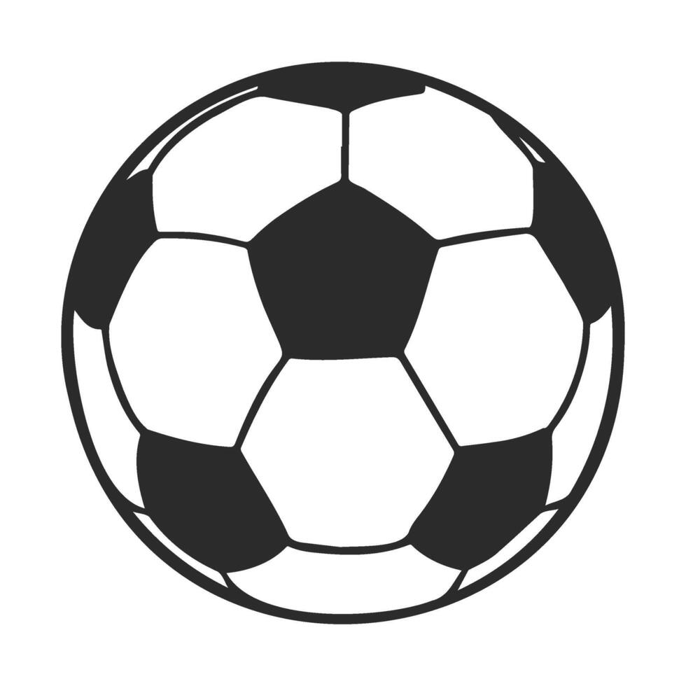 Classic black and white soccer ball with hexagonal and pentagonal patterns vector