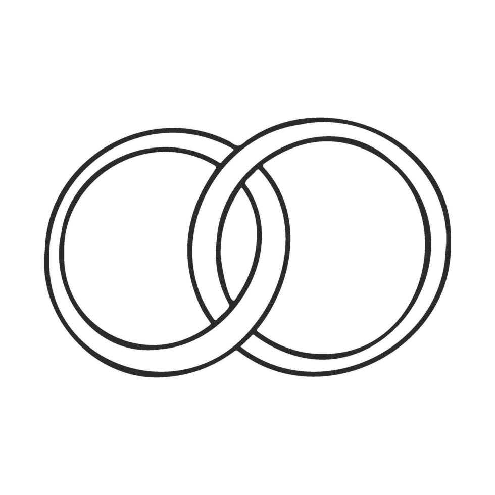 Interlocking circles symbolizing unity and connection vector