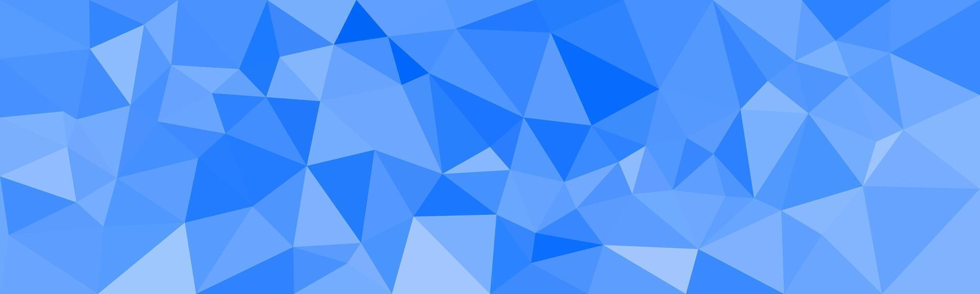 Abstract low poly background in various shades of blue, featuring geometric triangular patterns with a modern and dynamic look. vector