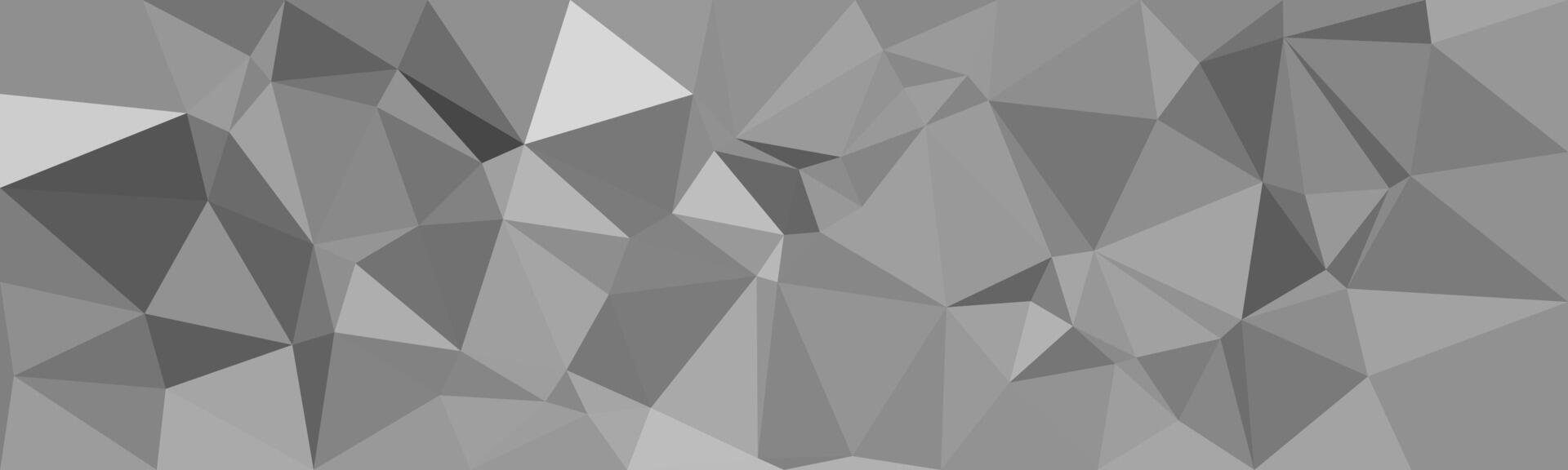 Abstract low poly grayscale background with geometric triangular shapes forming a modern and faceted texture design. vector