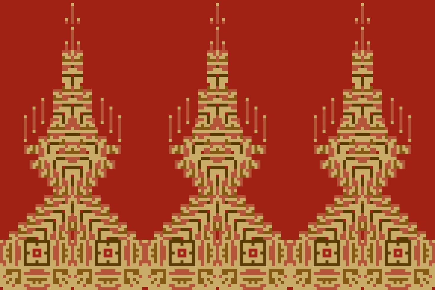 Oriental Ethnic Design Patternfolk Embroidery, Aztec Geometric Ornament Print. Design for Carpet, Wallpaper, Clothing, Wrapping, Fabric vector