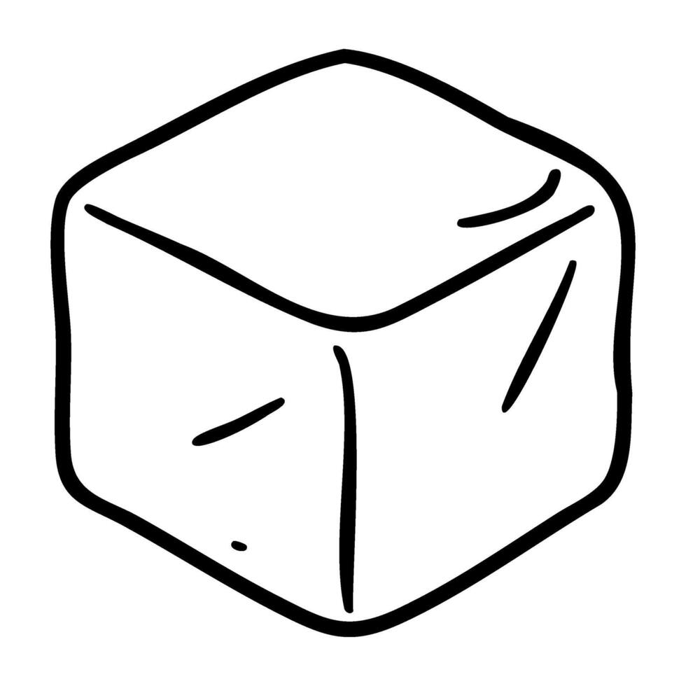 Clean monochrome line art of a single abstract rabbit outline vector