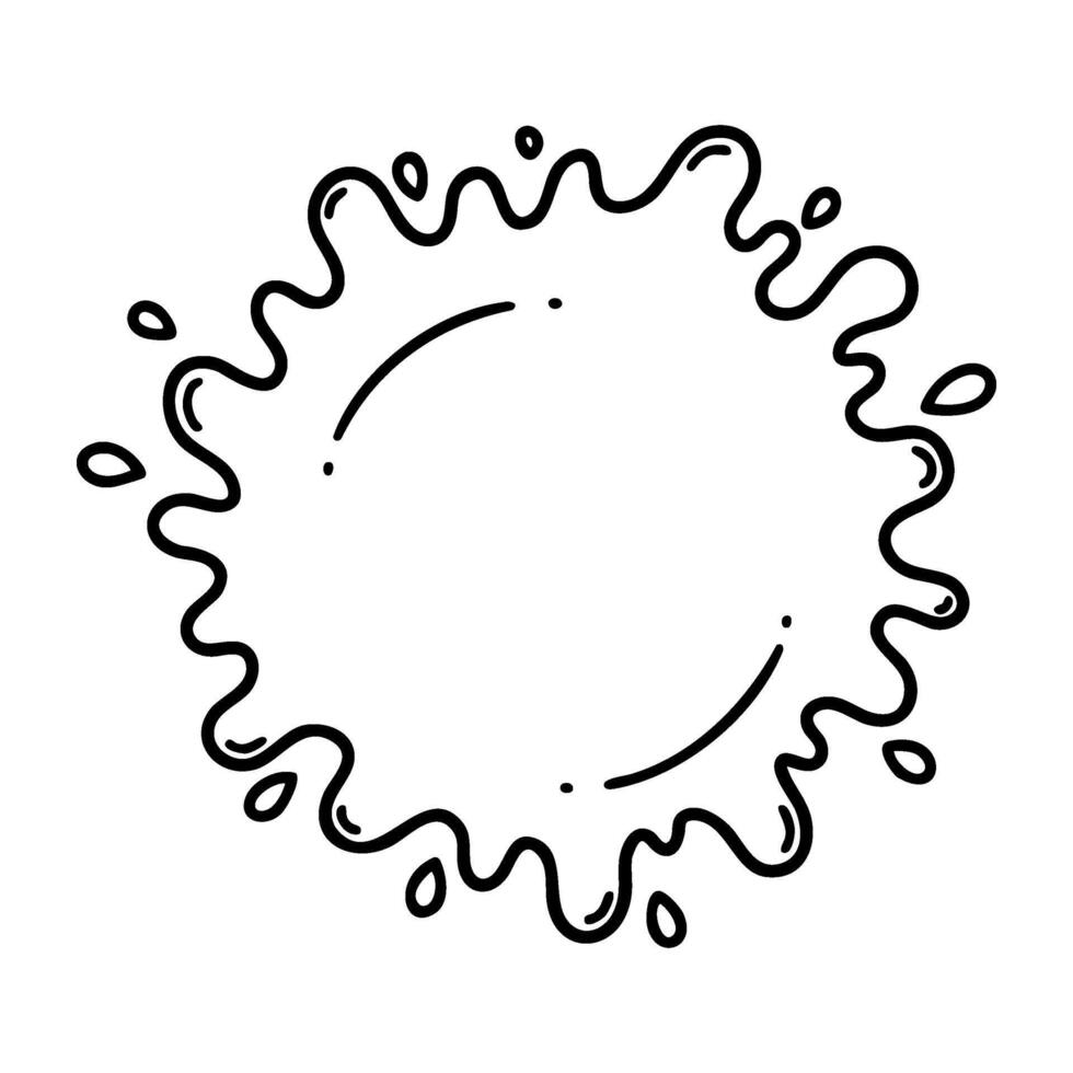 Abstract fluid splatter with circular pattern design vector