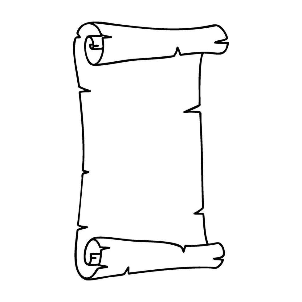 Blank scroll illustration with blank space and ornate design vector