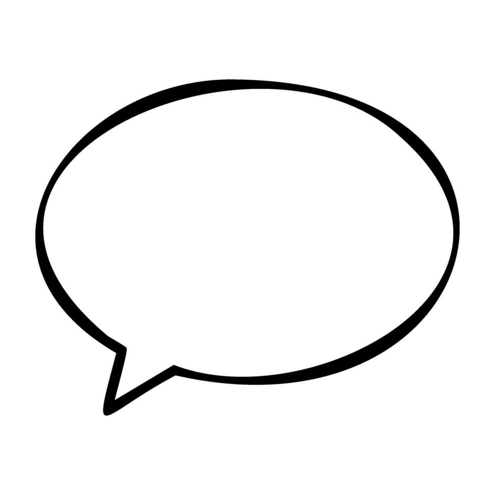 Empty oval speech bubble for communication and dialog vector