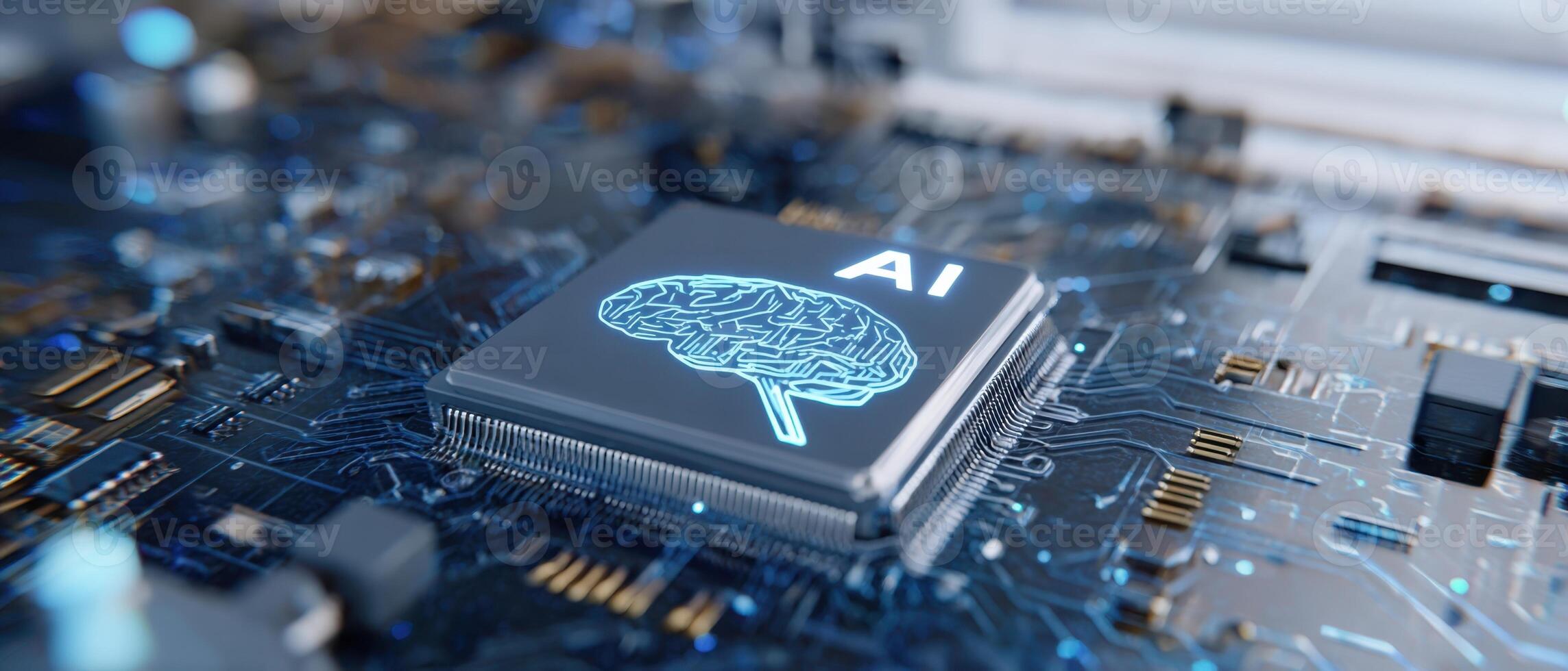 The AI Microchip Showcasing Advanced Technology in Modern Electronics photo