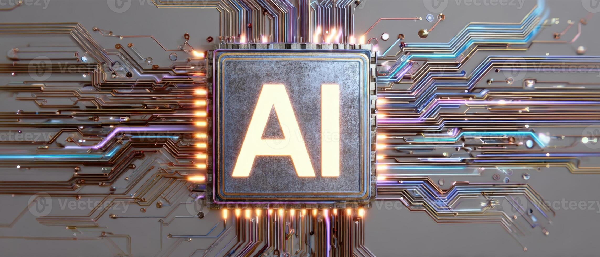 The AI Microchip Illuminating the Future of Technology and Innovation photo