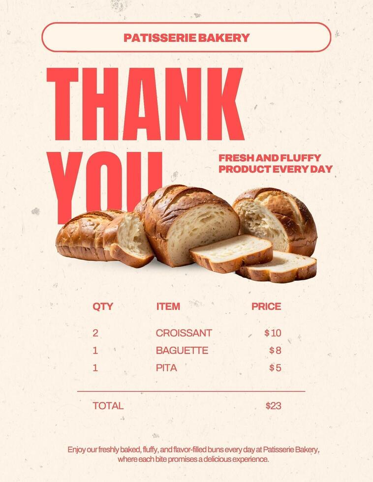 bakery business invoice template design ideas