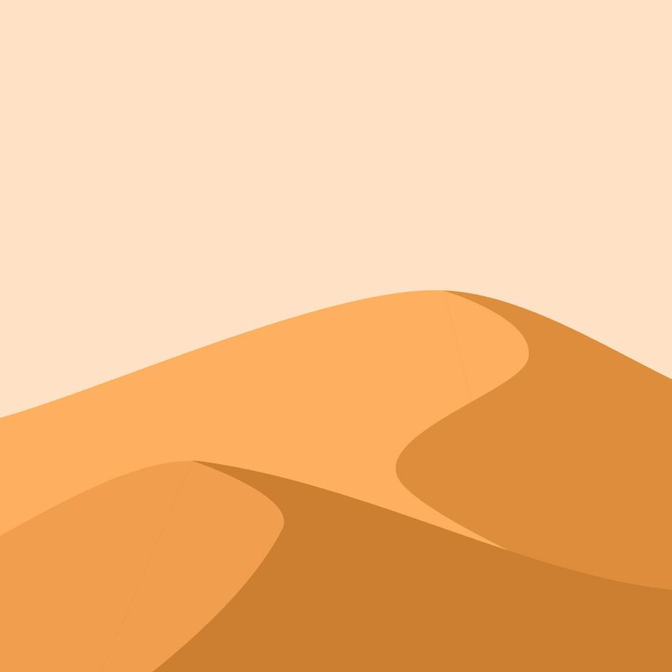 Illustration of a desert landscape with a sand dune background vector