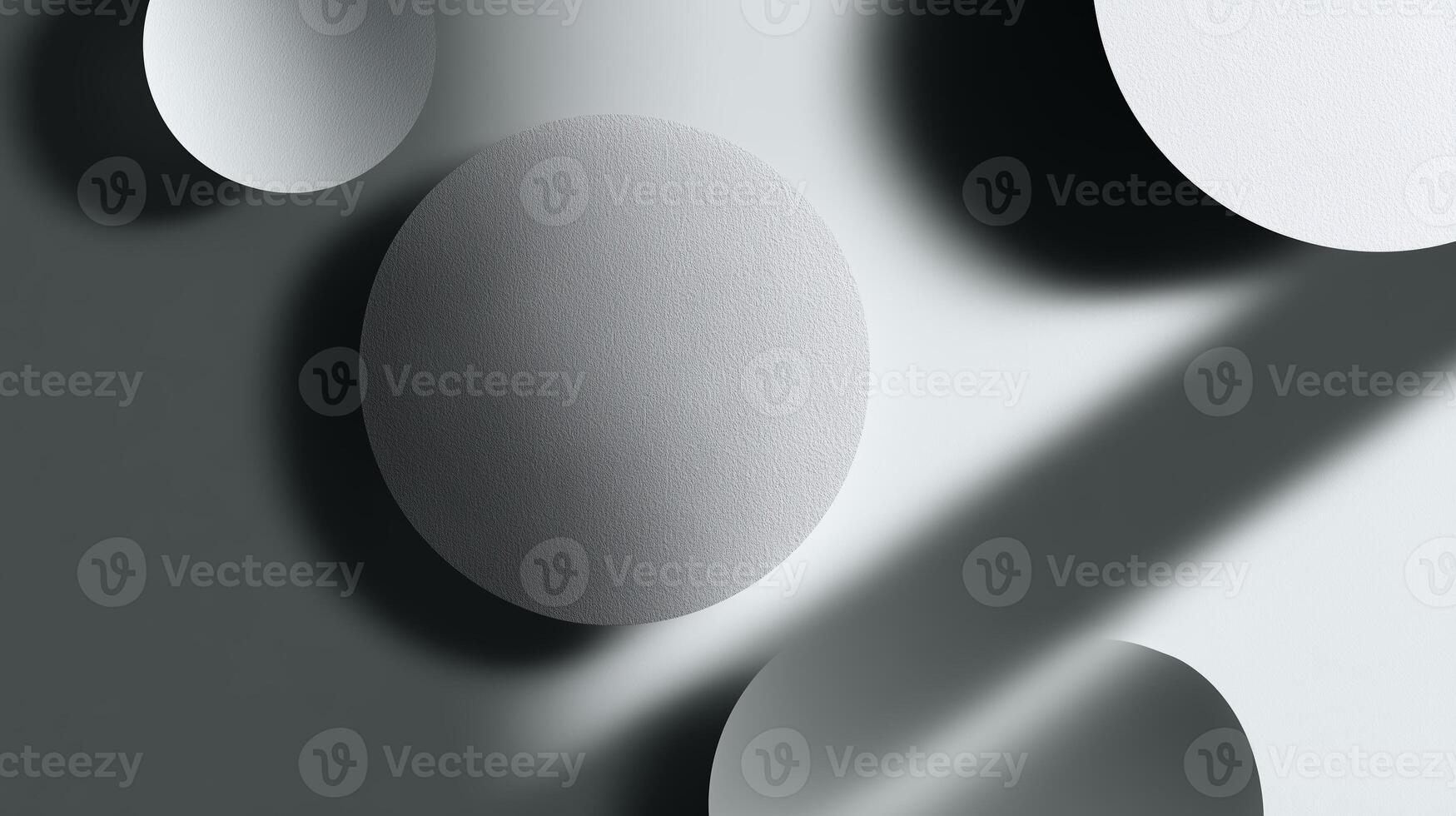 Abstract arrangement of gray circles and shadows creating a minimalist design aesthetic in modern decor photo