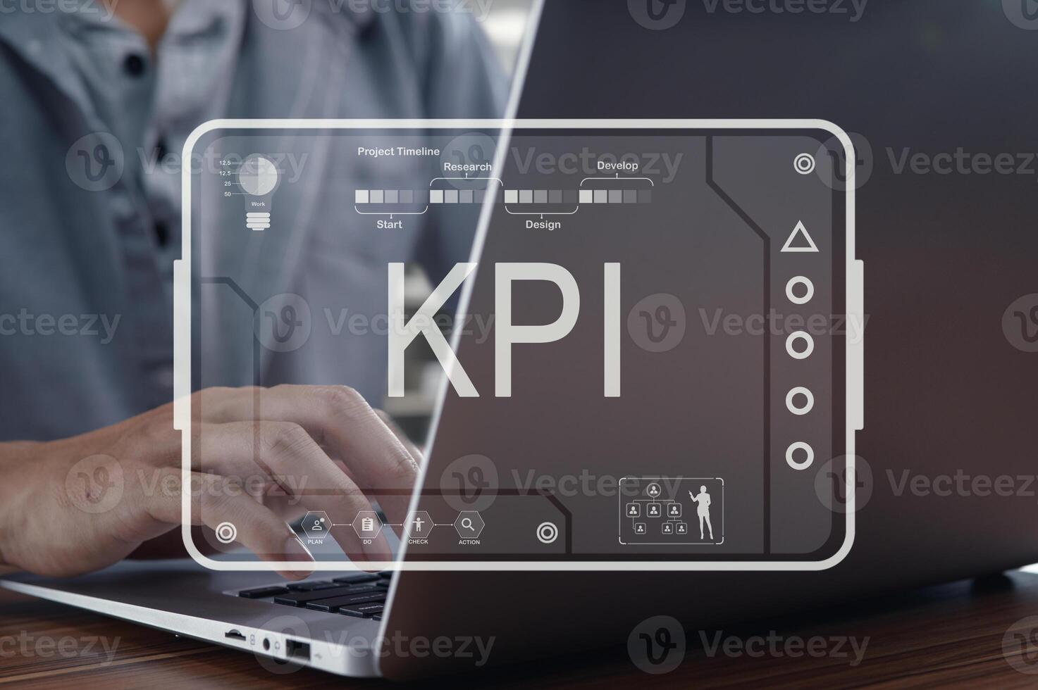 Measuring Performance with Key Performance Indicators on Laptop Screen photo