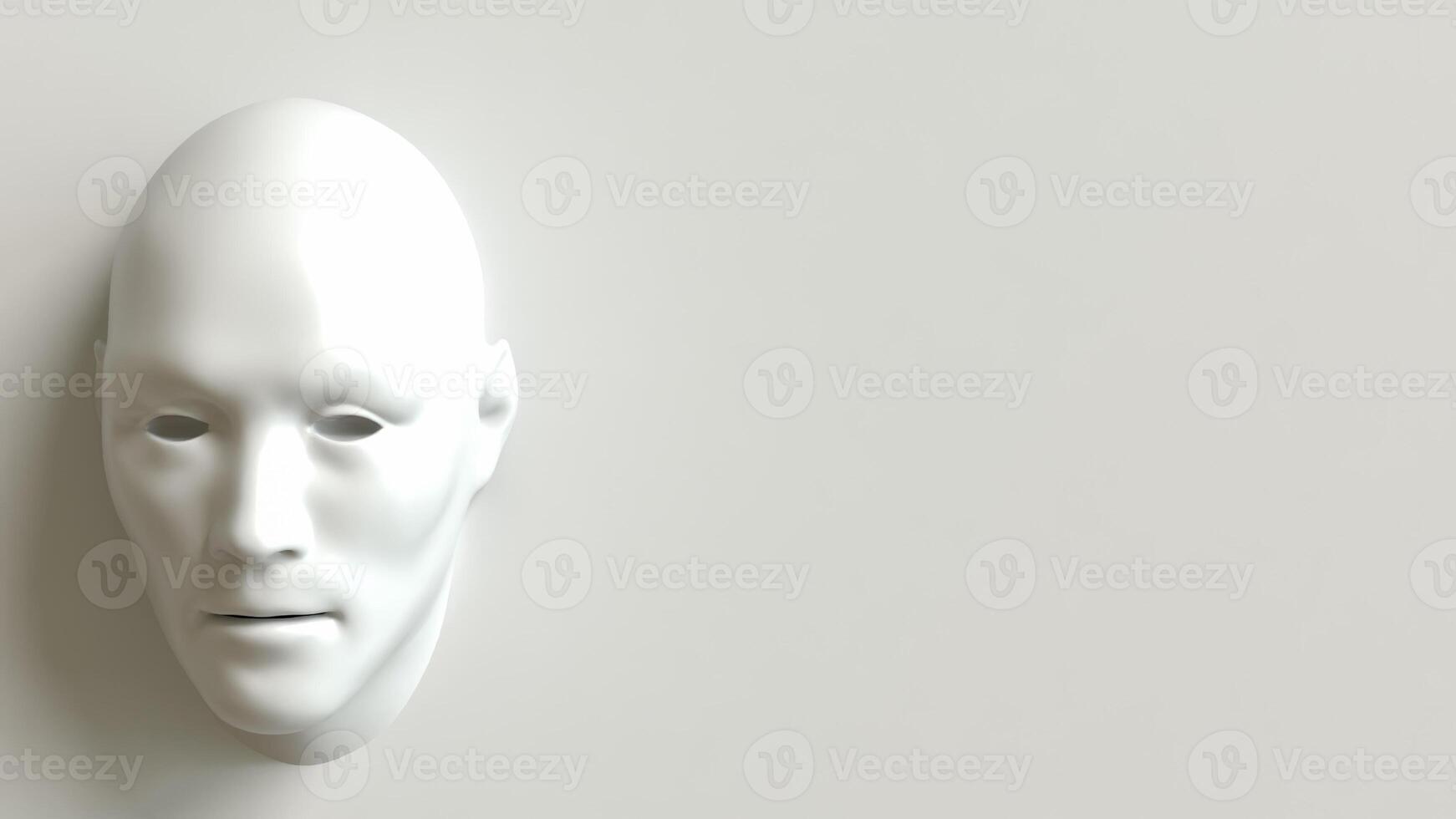 White face for Abstract Background concept 3d Rendering. photo