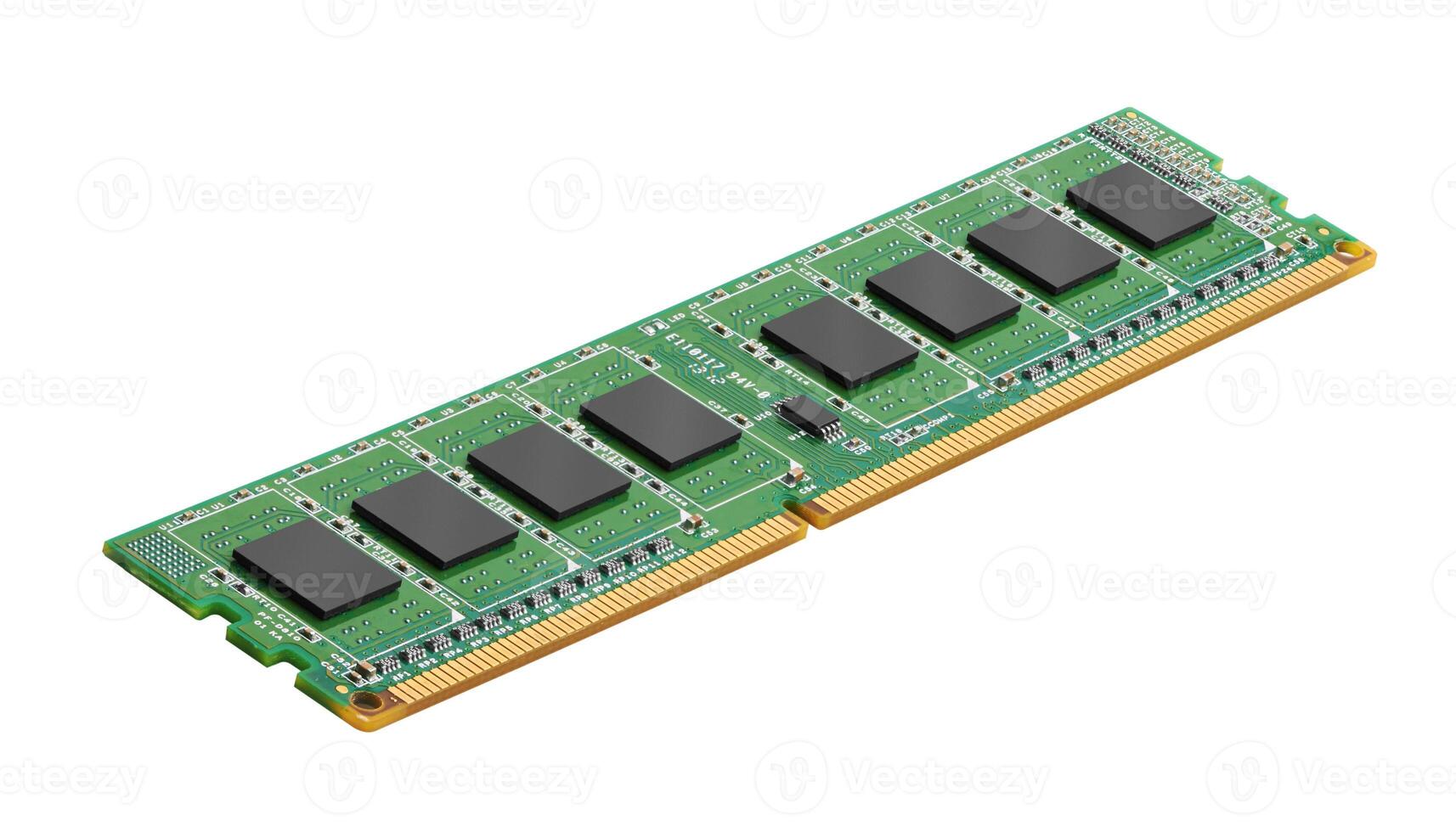 DDR RAM memory module on a white back photo