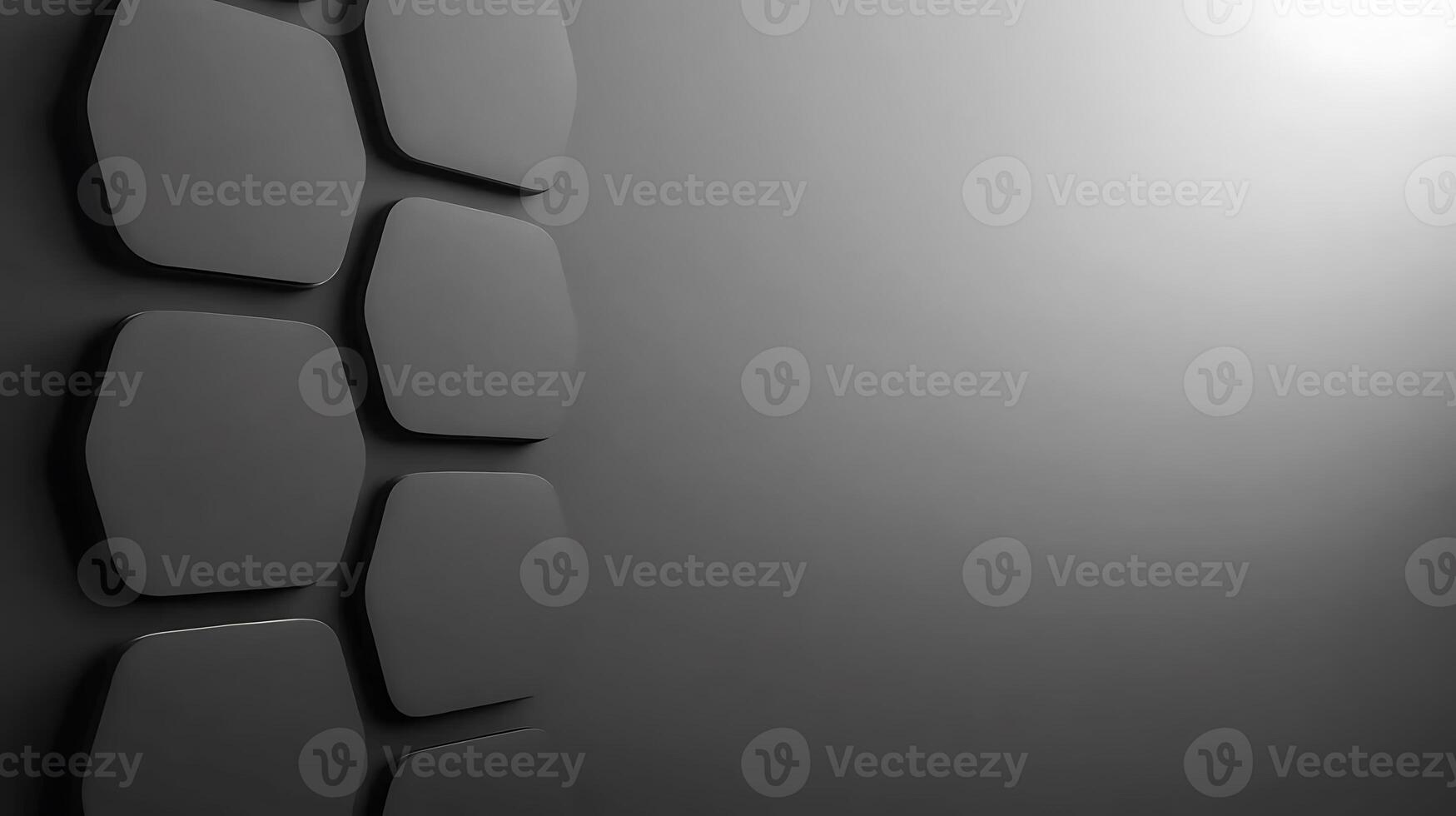 Abstract design of hexagonal shapes on a smooth gradient background with soft lighting photo