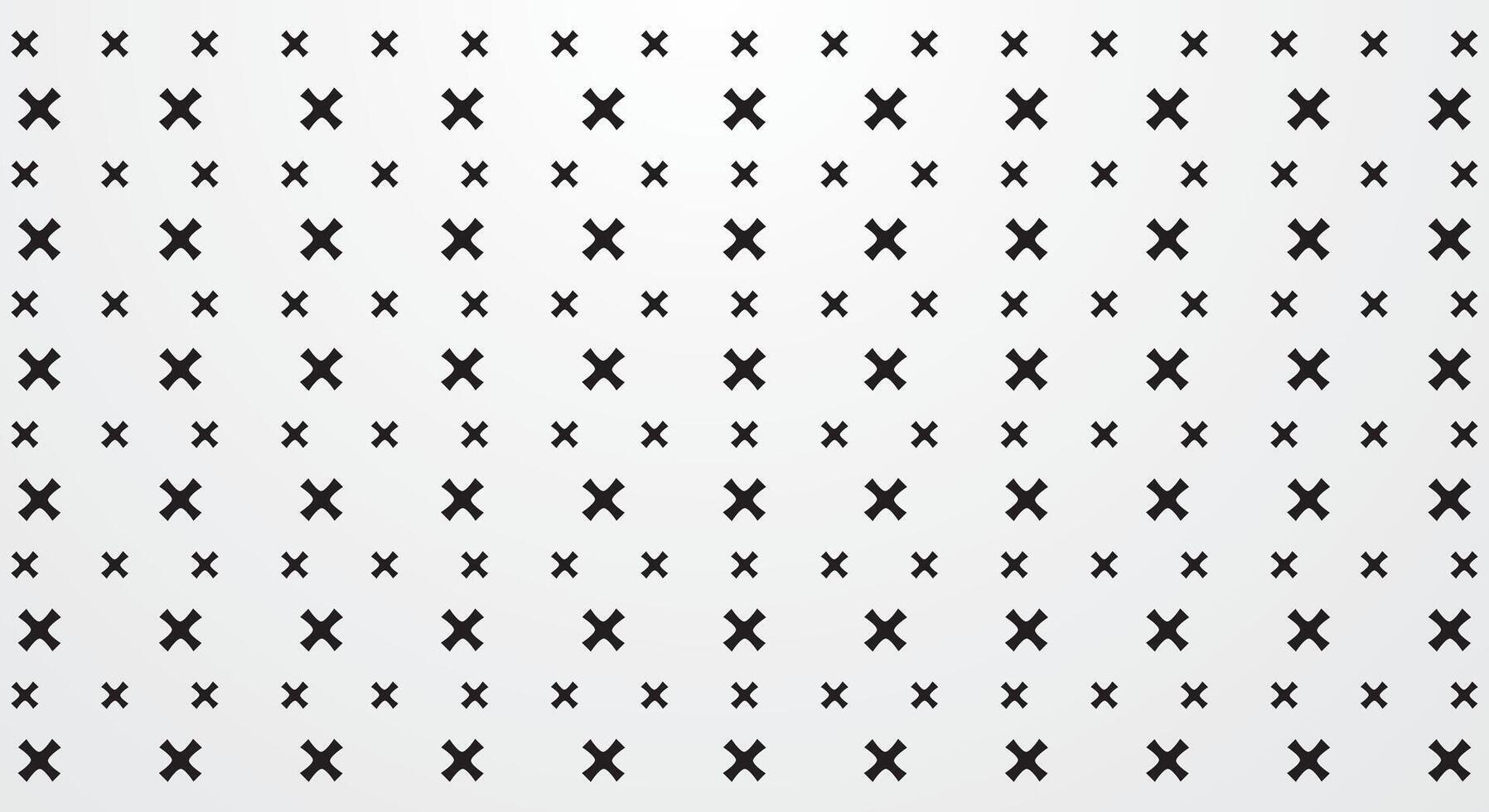 Random cross pattern on white background vector