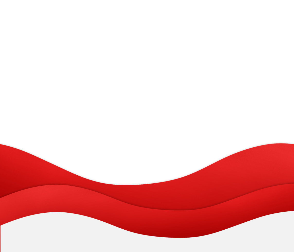 A red and white wavy flag with a transparent background png