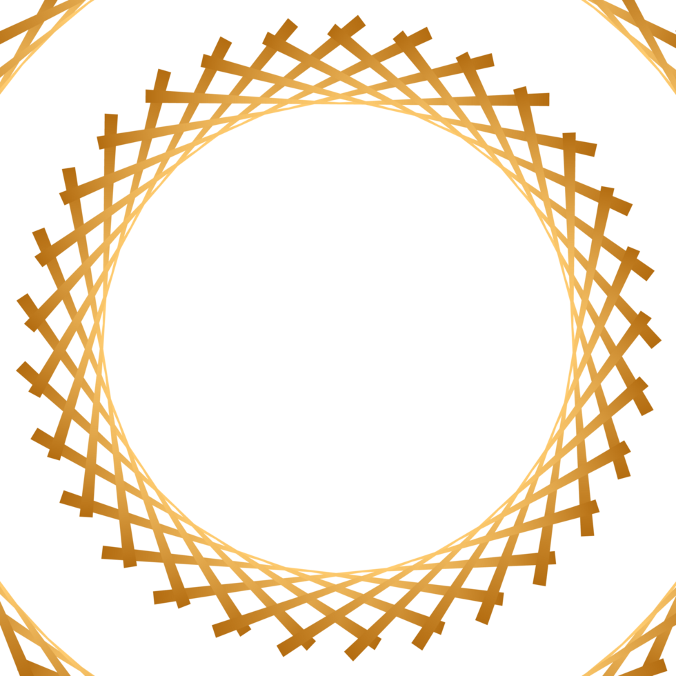 A Round Gold Circle With A Border And Realistic Golden Frame Design Background png