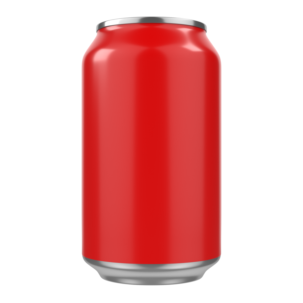 Red Soda Can isolated on transparent background png