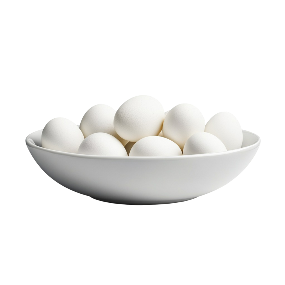 A bowl filled with fresh eggs display front view png