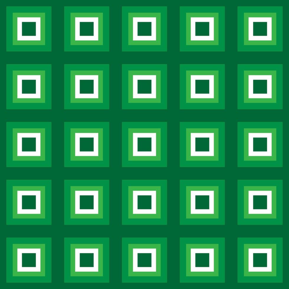 Green Layered Geometric Squares Grid Pattern Design vector